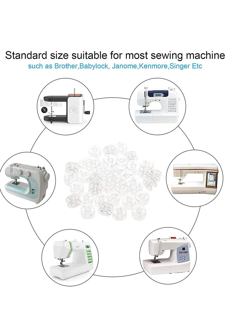 Bobbins, Sewing Machine Bobbins for Brother, Bobbins for Singer Sewing Machine, SA156 Bobbins Class 15 Plastic Bobbins Sewing Machine Accessories Standard Size (100 Pack) - Image 5
