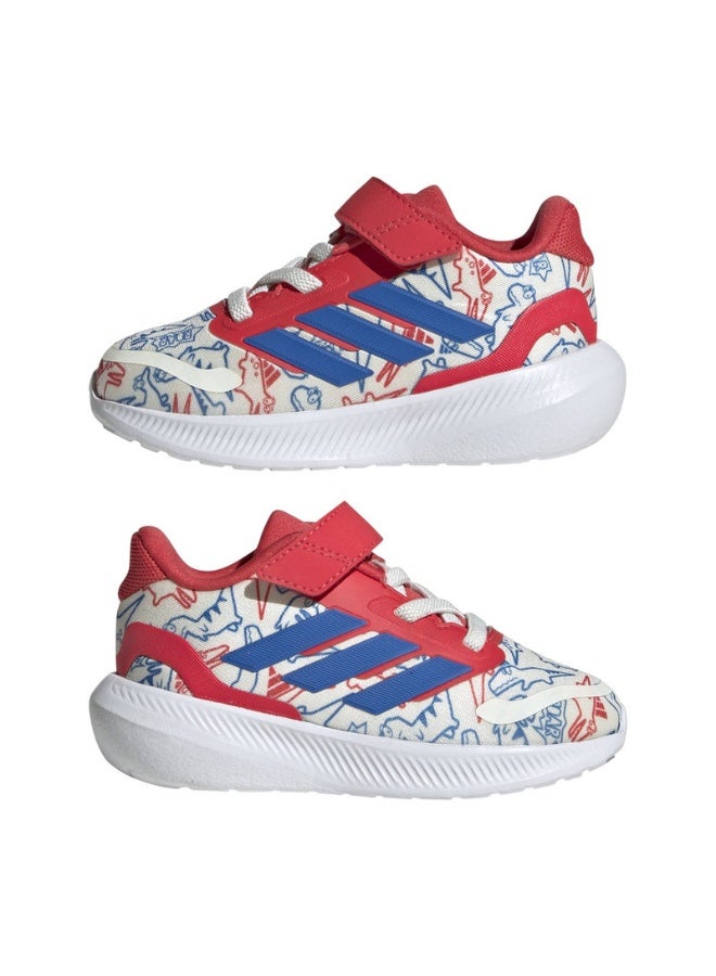 Adidas Runfalcon Dino El I White Running Shoes For Infant 3K - Image 1