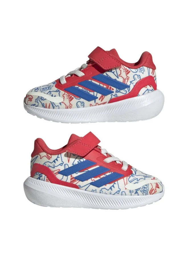 Adidas Runfalcon Dino  El I U White Running Shoes For Kids