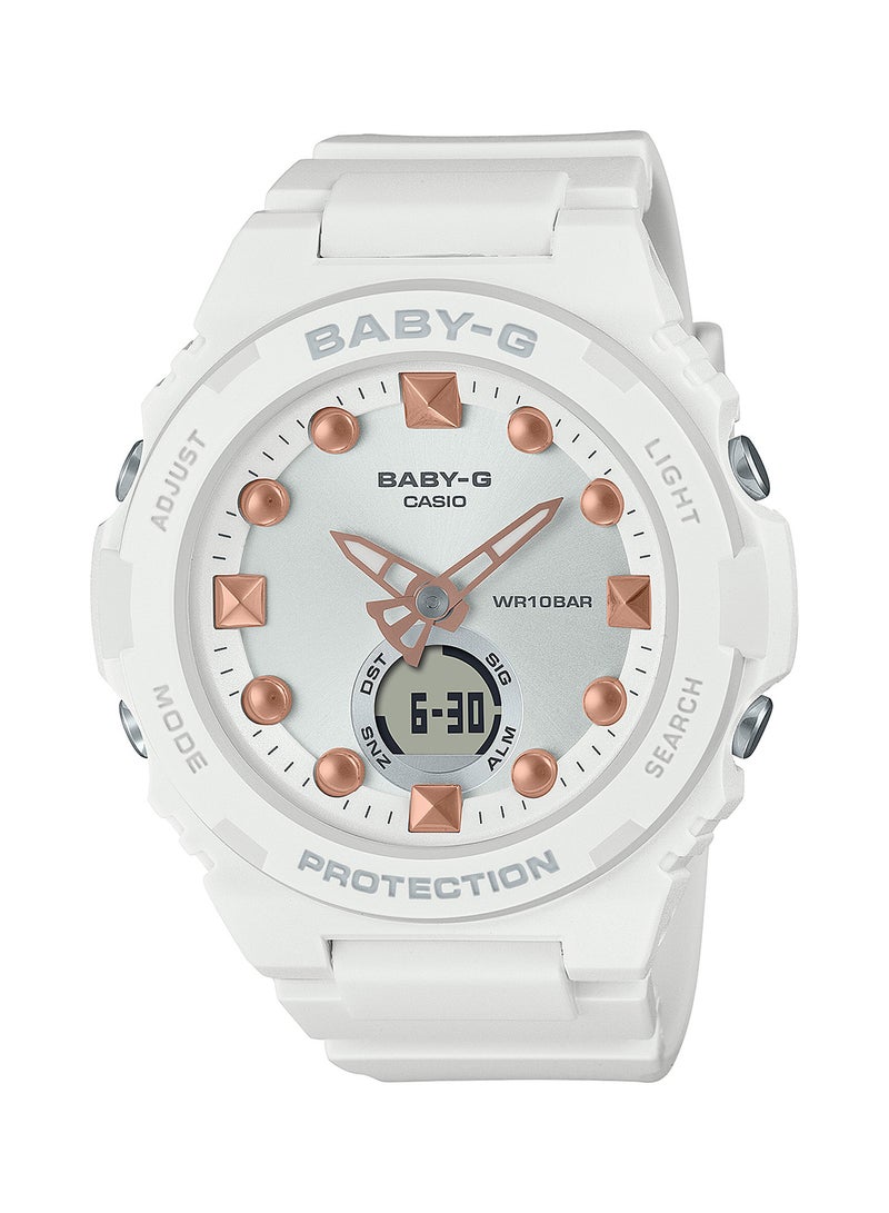 كاسيو ساعة يد نسائية من الراتنج، تناظرية ورقمية، BGA-320-7A2DR - 38 مم - Image 1