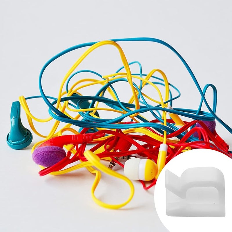 100 Pcs Self Adhesive Cable Management Clips Cord Organizer Wire Clamps White - Image 5