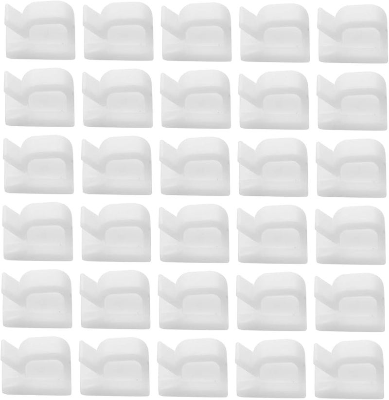 100 Pcs Self Adhesive Cable Management Clips Cord Organizer Wire Clamps White - Image 1