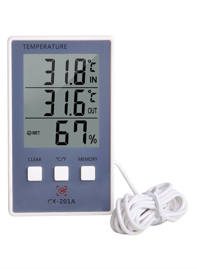 Digital Temperature Humidity Thermometer Grey 0.069kg - Image 1