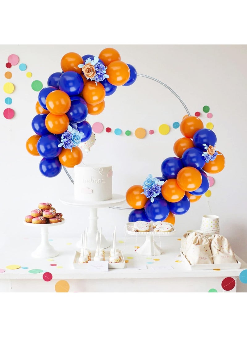 Home zone 50PCS Blue and Orange Latex Balloon Blue and Orange Party Balloons Birthday Decoration for Girls Boys Birthday Party Baby Shower Bridal Shower Engagement - Image 3