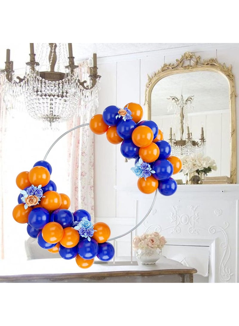 Home zone 50PCS Blue and Orange Latex Balloon Blue and Orange Party Balloons Birthday Decoration for Girls Boys Birthday Party Baby Shower Bridal Shower Engagement - Image 4