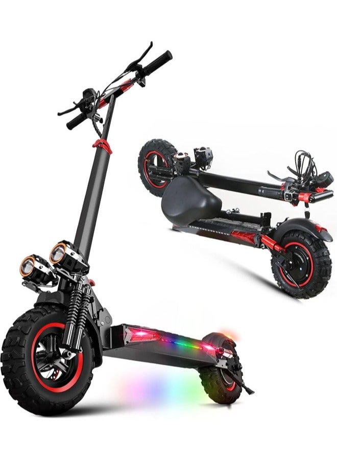 Denzoz Electric Scooter  1200W Motor 12-34KM/H Speed Smart App Control Triple LED Headlamps & Foldable Design with Smart Lock & Flashing Mode Front/Rear Suspension - Image 1