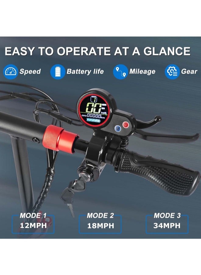 Denzoz Electric Scooter  1200W Motor 12-34KM/H Speed Smart App Control Triple LED Headlamps & Foldable Design with Smart Lock & Flashing Mode Front/Rear Suspension - Image 5