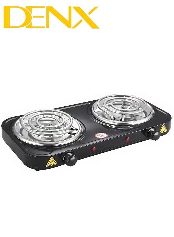 دينكس DX2049 - طبق تسخين مزدوج الملف , طبق ساخن، موقد كهربائي مزدوج الشعلة 2000 وات، موقد تسخين بلفائف محمولة، 220 فولت خفيف الوزن من الفولاذ المقاوم للصدأ، موقد للمطبخ والتخييم - Image 1