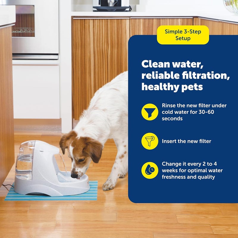 PetSafe Drinkwell Replacement Carbon Filters - Activated Carbon Cat Water Fountain Filter for Clean & Fresh Water & Better Taste - Fountain Cartridge Refill - 3 Pack - Image 4