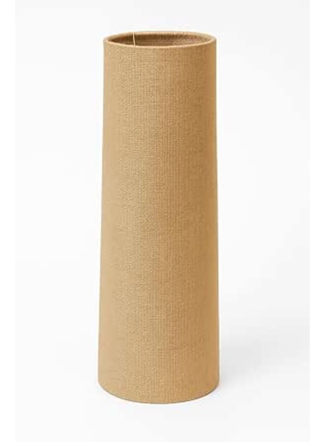 Natural Burlap Shade Cylinder Floor Lamp__