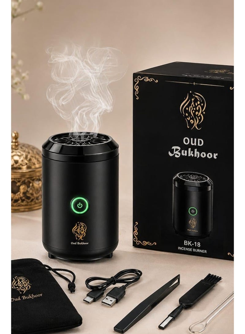 Genrics Oud Bakhoor Electric Burner Portable USB Rechargeable Arabic Aroma Diffuser for Home Office Car Fast Heating Incense Burner - Image 4