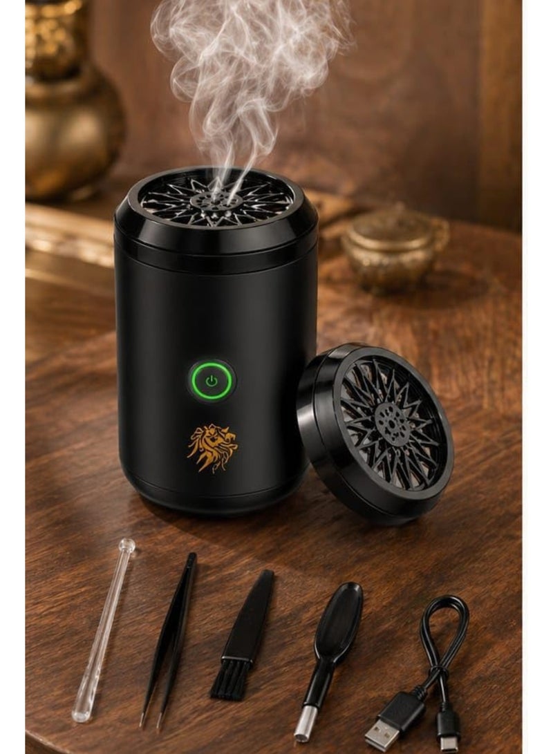 Genrics Oud Bakhoor Electric Burner Portable USB Rechargeable Arabic Aroma Diffuser for Home Office Car Fast Heating Incense Burner - Image 3