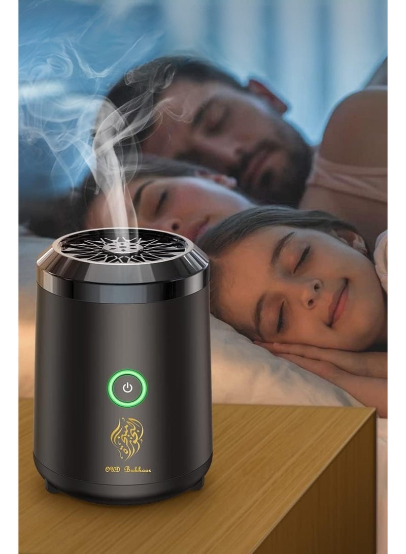 Genrics Oud Bakhoor Electric Burner Portable USB Rechargeable Arabic Aroma Diffuser for Home Office Car Fast Heating Incense Burner - Image 1