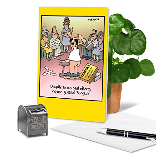NobleWorks Funny Birthday Greeting Card with 5 x 7 Inch Envelope (1 Card) Bday Bangkok Family Game 8300Z - Image 3