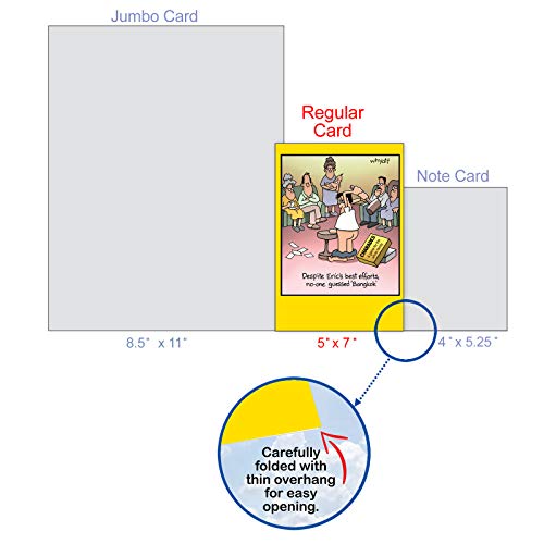 NobleWorks Funny Birthday Greeting Card with 5 x 7 Inch Envelope (1 Card) Bday Bangkok Family Game 8300Z - Image 4