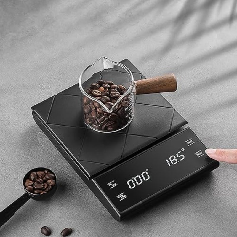 Digital Coffee Scale with Timer, 3kg/0.1g High Precision, Espresso Kitchen Food Scale, Multifunctional Gram Scale for Coffee Brewing, Baking, Jewelry - Image 1