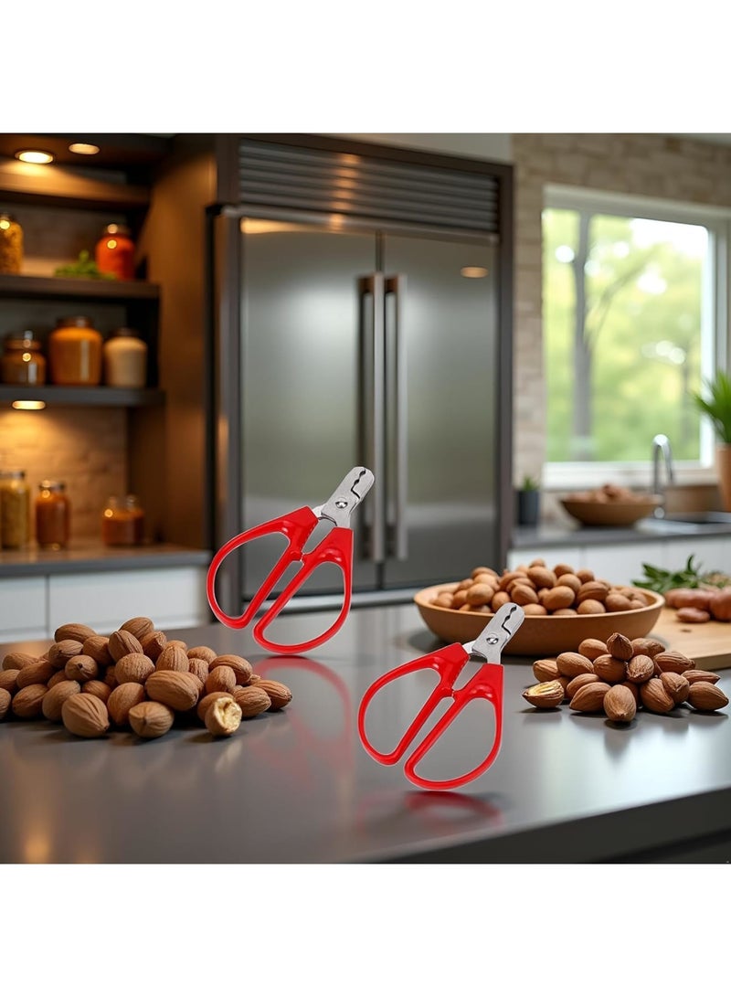 SYOSI Nut Cracker Shell Opener, Stainless Steel Pistachio and Seed Shelling Tool for Nuts, Ergonomic Non Slip Handle for Easy Shell Removal, Durable Kitchen Gadget for Home Baking and Cooking, 2 Pcs - Image 2