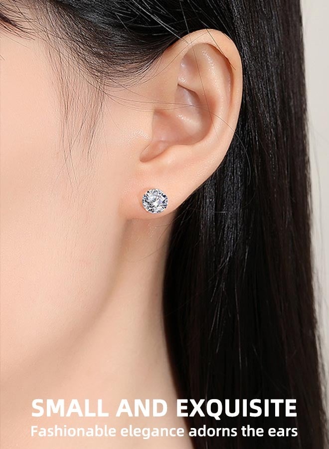 Earrings Set Pearl Earrings For Women Cz Imitation Earrings Sisters Hypoallergenic White Gold Pierced Earrings Surgical Steel 20 Pairs - Image 4