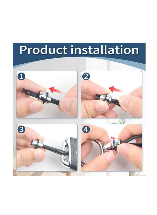 OUYoo غطاء مفتاح OUYoo مع سلسلة معدنية متوافق مع نيسان، واقي مفتاح من TPU الناعم، يدعم أغطية المفاتيح الذكية ذات 3 و4 و5 أزرار، متوافق مع موديلات 2023 2024 2025 باثفايندر، روغ، كيكس، أريا، سنترا، فيرسا، فرونتير، GT-R، مورانو، ليف، مارش، اكس-تريل، تيتان، NV350 (أسود) - Image 4