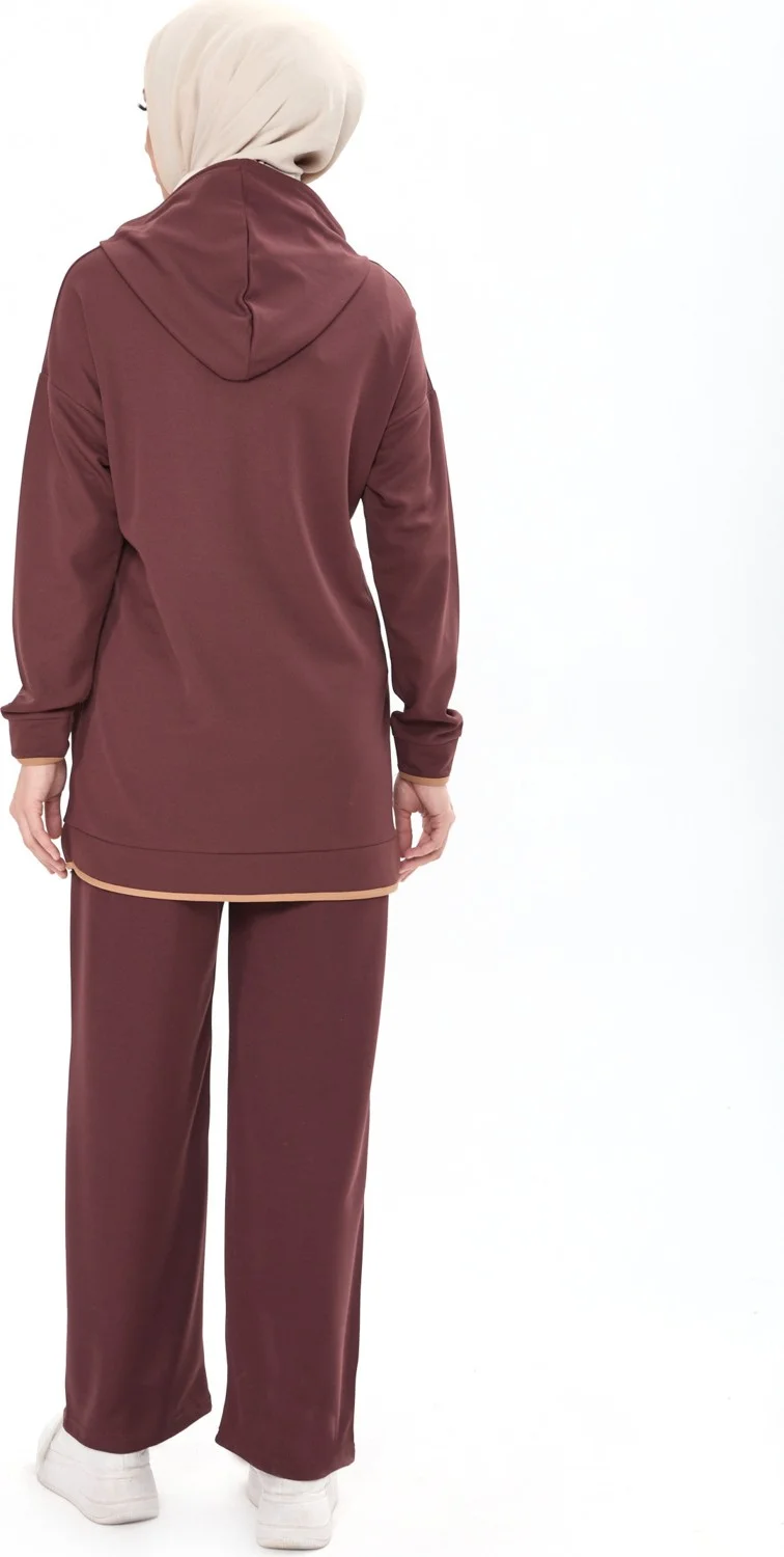 Tofisa 13027-BROWN Tunic+Pants