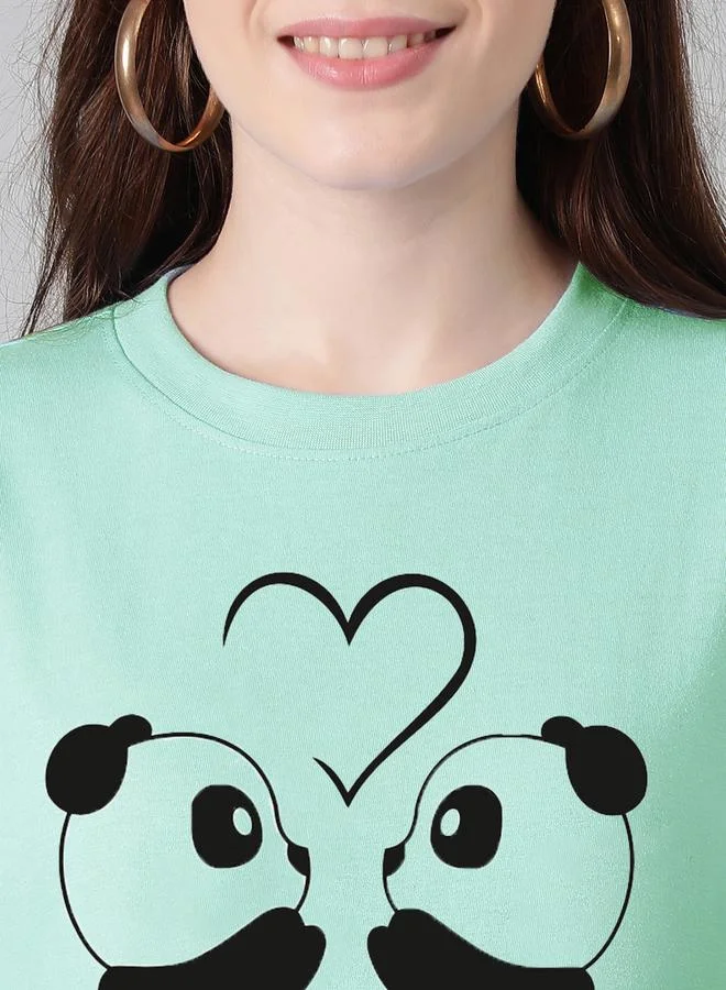 كوتي Oversized Panda Graphic Drop Shoulder T-Shirt by Styli