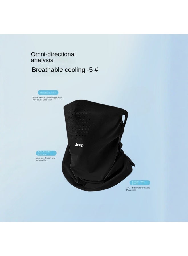 Jeep Full Face Cover Neck Scarf - Breathable Summer Cycling Mask With Ear Loops, Unisex Sun Protection Veil For Sports - Image 3
