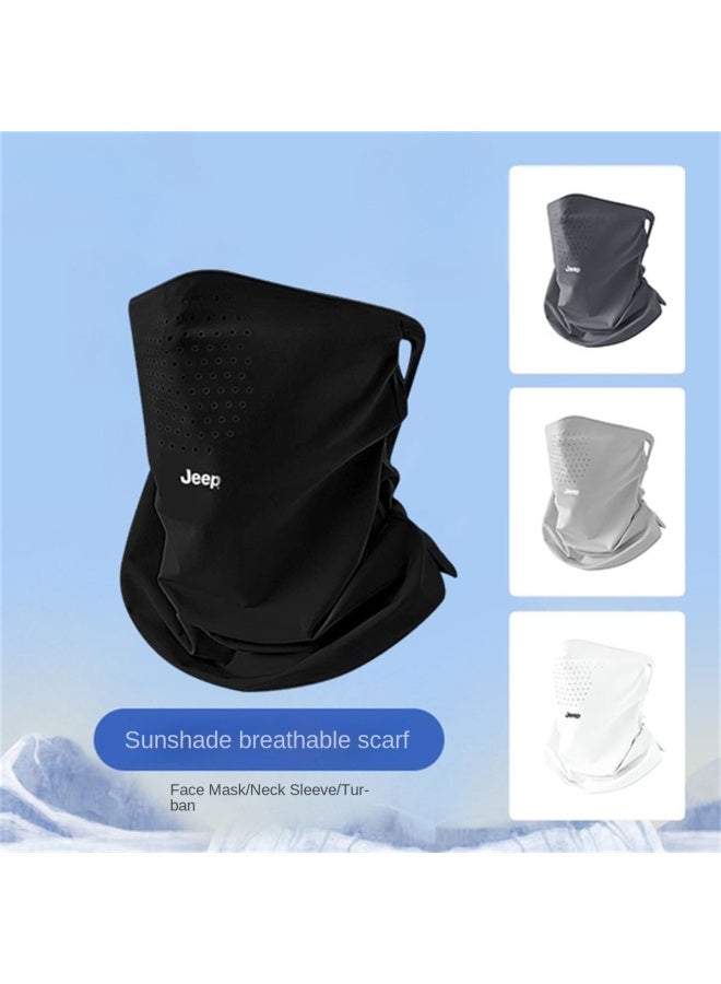 Jeep Full Face Cover Neck Scarf - Breathable Summer Cycling Mask With Ear Loops, Unisex Sun Protection Veil For Sports - Image 4