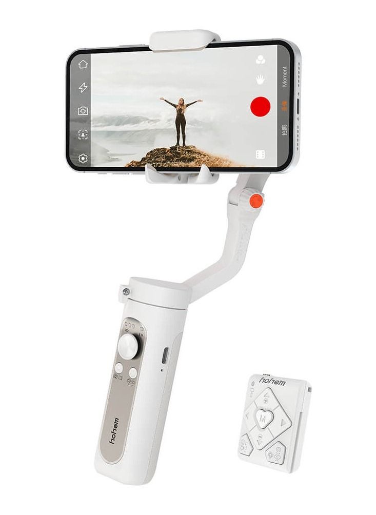 hohem - iSteady X2 3-Axis Palm Smartphone Gimbal Stabilizer White - Image 1