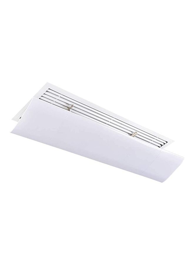 NIBEMINENT Anti Direct Blowing Retractable Air Conditioning Deflector T70 White - Image 1