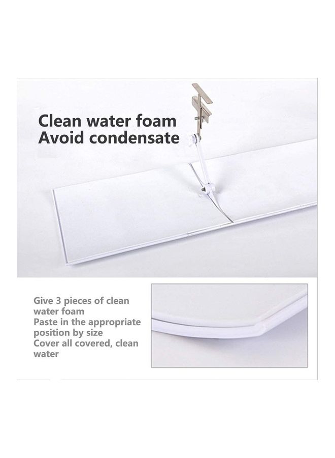 NIBEMINENT Anti Direct Blowing Retractable Air Conditioning Deflector T70 White - Image 5