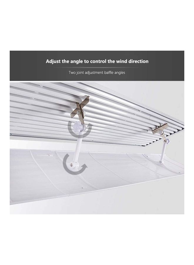 NIBEMINENT Anti Direct Blowing Retractable Air Conditioning Deflector T70 White - Image 3