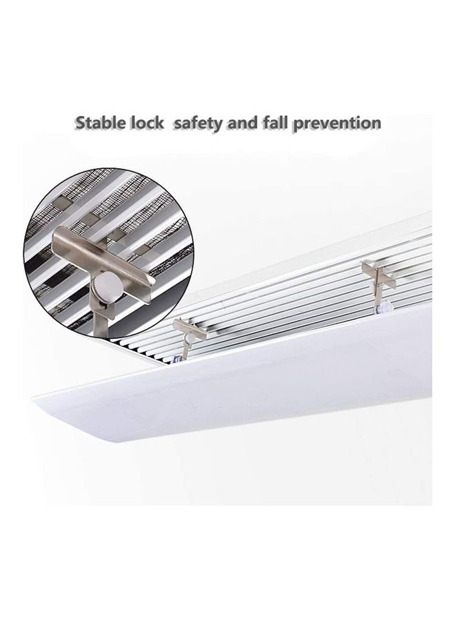 NIBEMINENT Anti Direct Blowing Retractable Air Conditioning Deflector T70 White - Image 4