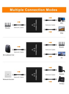 Generic Ringoga 1000Mbps LAN Splitter, 1 to 2 Ethernet Port 2 Gigabit RJ45 Port LAN Splitter with Type C Power Cable for PC Hub Router Set-Top Box  - Image 2