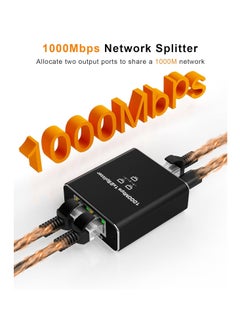 Generic Ringoga 1000Mbps LAN Splitter, 1 to 2 Ethernet Port 2 Gigabit RJ45 Port LAN Splitter with Type C Power Cable for PC Hub Router Set-Top Box  - Image 5