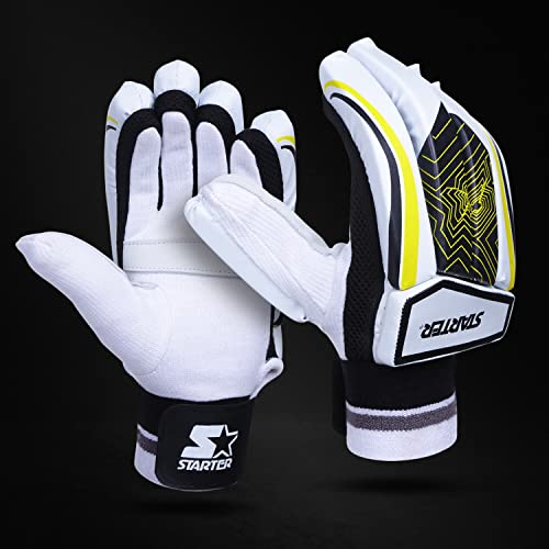 Starter Cricket Batting Gloves for Right Handed Batsmen with Leather Palm for Beginners-Adult|Ideal for Leather Cricket Ball|Multicolor - Image 5