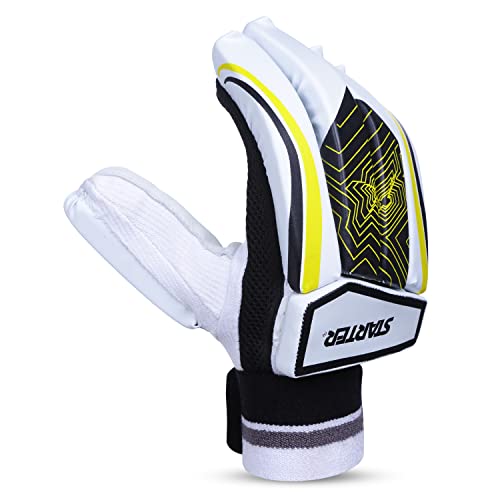 Starter Cricket Batting Gloves for Right Handed Batsmen with Leather Palm for Beginners-Adult|Ideal for Leather Cricket Ball|Multicolor - Image 3