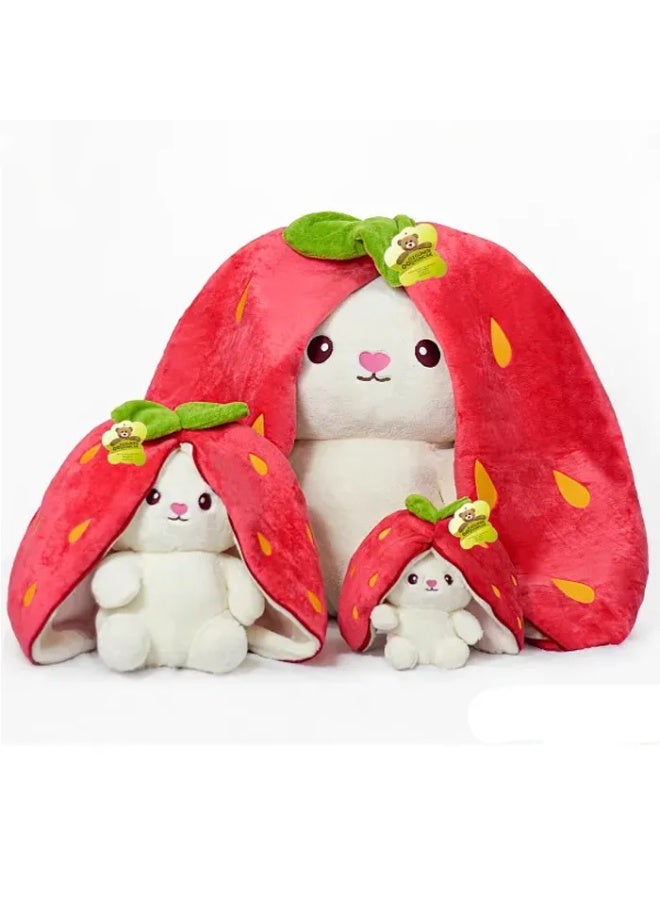Red strawberry bunny teddy bear 30cm