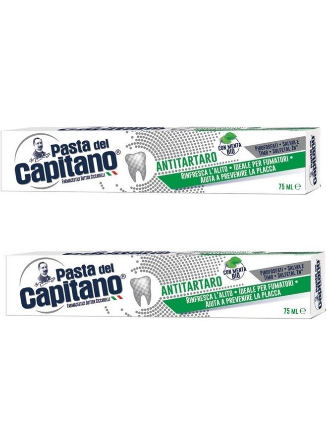 PASTA DEL CAPITANO Antitartar Toothpaste 75Ml * 2.5 Fluid Ounces (75Ml) Tubes Pack Of 2 - Image 1