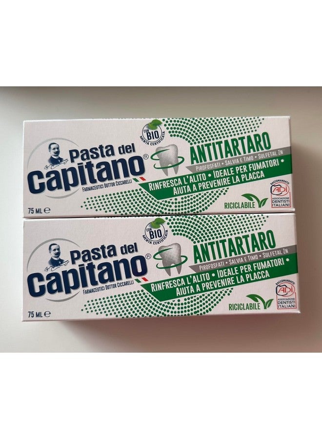 PASTA DEL CAPITANO Antitartar Toothpaste 75Ml * 2.5 Fluid Ounces (75Ml) Tubes Pack Of 2 - Image 2