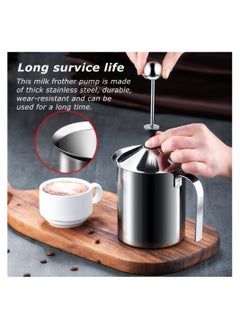 Y&D SYOSI Manual Foam Dispenser, Milk Frother Coffe Frother, Stainless Steel Double Mesh Hot Chocolate Stove Top Coffee Pot, for Cappuccino Foamer Creamer  - Image 4