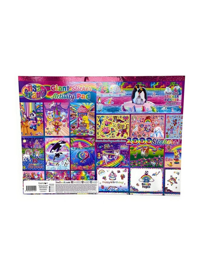 Lisa Frank Giant Sticker Activity Pad 2000+ Stickers 10 Sticker Sheets 15 Interactive Play Scenes 25 Design Pages (Deluxe Set) - Image 3