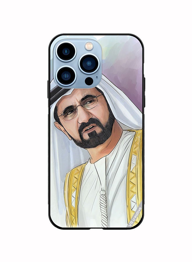 VR CREATIVE Protective Case Cover For Apple iPhone 14 Pro Max Sheikh Mohammed Bin Rashid Al Maktoum Design Multicolour - Image 1