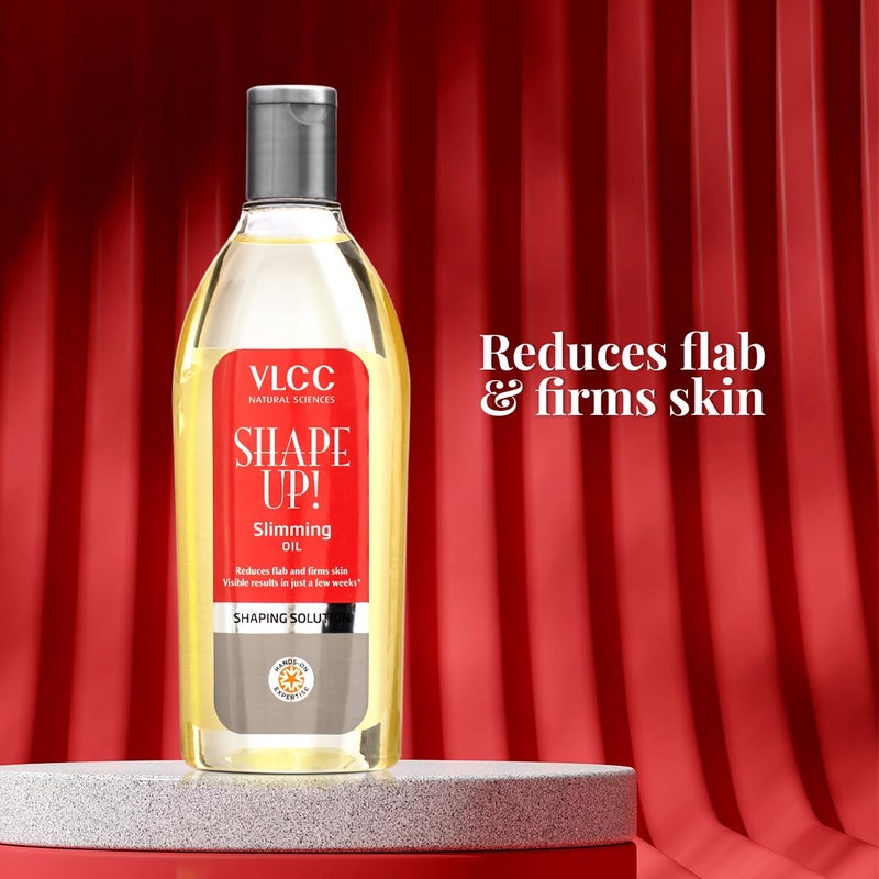 VLCC Shape Up Slimming Oil 200ml Fights Cellulite and Reduces Flab Firms Skin and Increases Skin Elasticity With Cypress Juniper Berry Fruit and Sweet Fennel Oil - Image 3