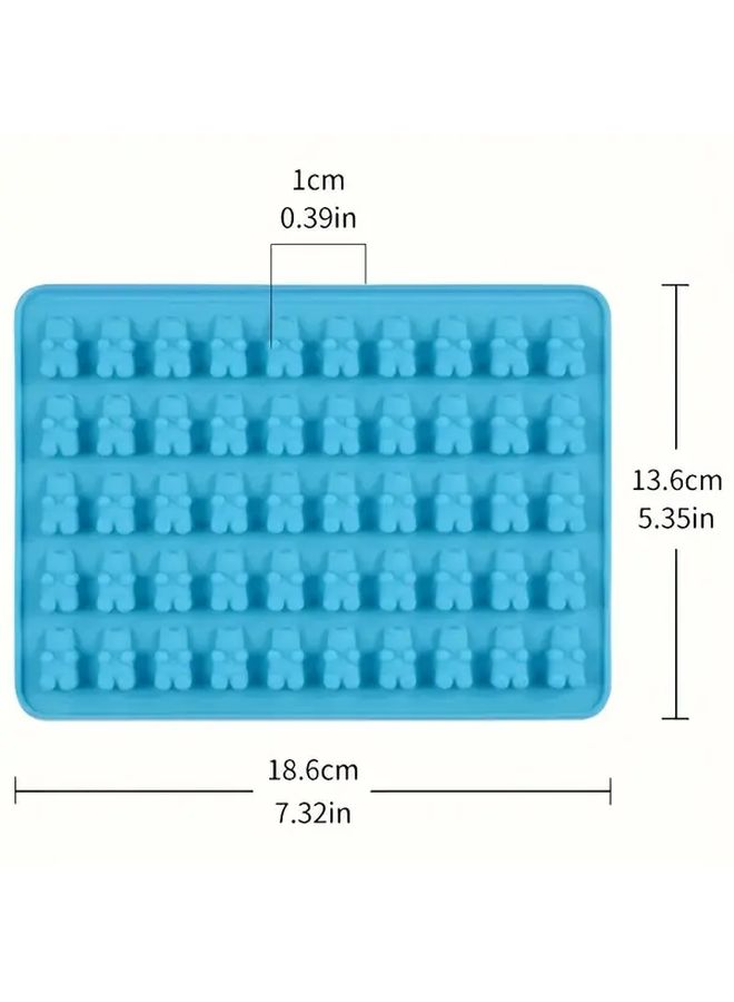 50 حبة قالب شوكولاتة على شكل دب أخضر من السيليكون، أداة خبز DIY، قالب فندان وجيلي وآيس كيوب - Image 3