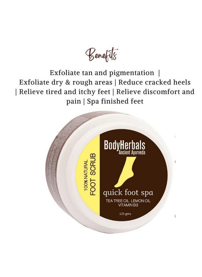 BodyHerbals - Mani And Pedi Kit With Natural Tea Tree Oil Foot Scrub And Grapefruit Seed Hand Scrub | Exfoliating, Hydrating, Anti-Fungal, Moisturizing Hand And Foot Care Set 2 Pcs - Image 1