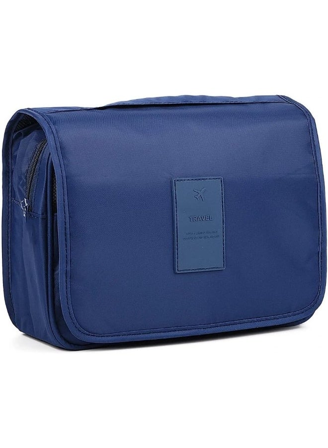 Rubik Travel Hanging Toiletry Cosmetic Bag, Portable Makeup Pouch Kit Organizer for Men  Women, Spacious  Compact, Water Resistant, Navy Blue - Image 1