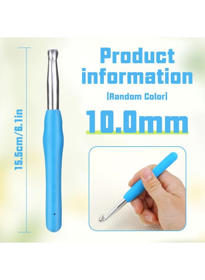 SHWAKK Crochet Hook, 10.0 mm Ergonomic Crochet Hook, Crochet Needles, Ergonomic Handle Crochet Hook, Knitting Needles with Soft Handle Beginners and Experienced Crochet Hobbyists (10.0 mm) - Image 2