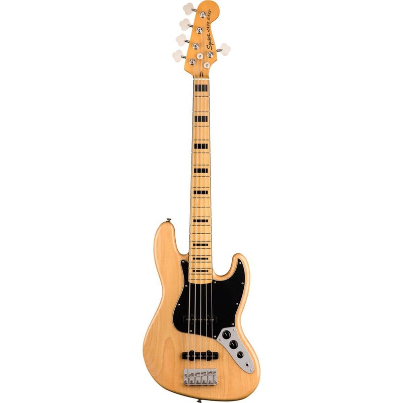 FENDER Squier Classic Vibe 70s 5-String Jazz Bass, Natural, Maple Fingerboard - Image 1