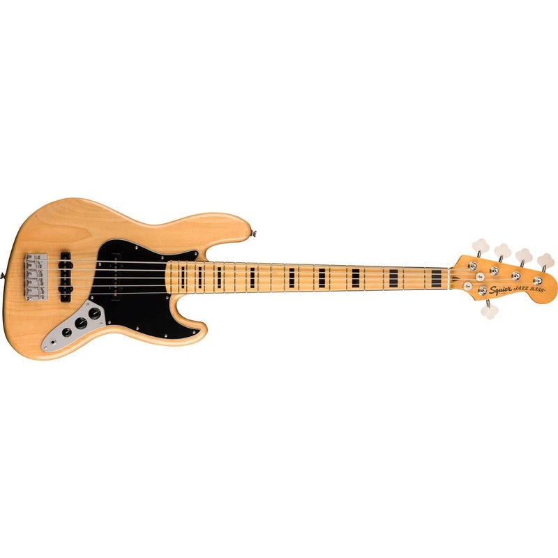 FENDER Squier Classic Vibe 70s 5-String Jazz Bass, Natural, Maple Fingerboard - Image 2
