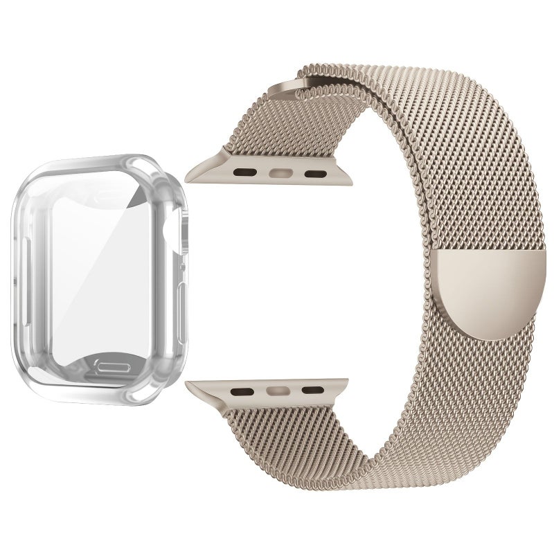 Mixed Color Milanese Loop Band TPU Case Combo for iWatch 40 41 44 45mm - Image 3